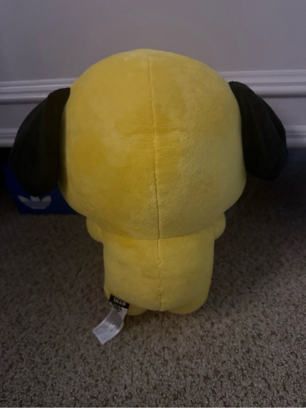 Yellow Character Plush Toy with Green Bow - Cute Stuffed Doll - Picture 2 of 3